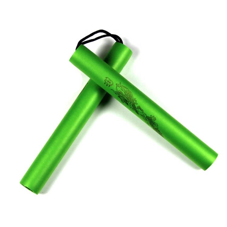 Нунчаки тренировочные со шнуром GDragon с неопреновым покрытием из пластика Зеленый (3_4_0_4) - фото 1 Нунчаки тренировочные со шнуром GDragon с неопреновым покрытием из пластика Зеленый (3_4_0_4) - фото 1