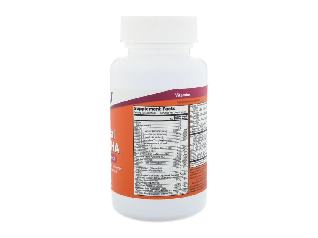 Prenatal Gels/DHA Now Foods Мультивитамины для беременных и кормящих матерей 90 капсул - фото 2