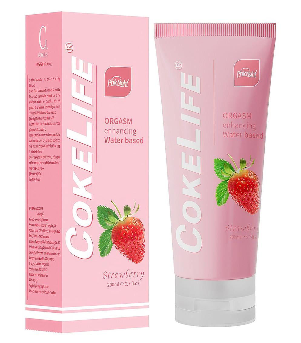 Лубрикант интимный CokeLife Strawberry на водной основе с ароматом клубники 200 мл (3140826084)