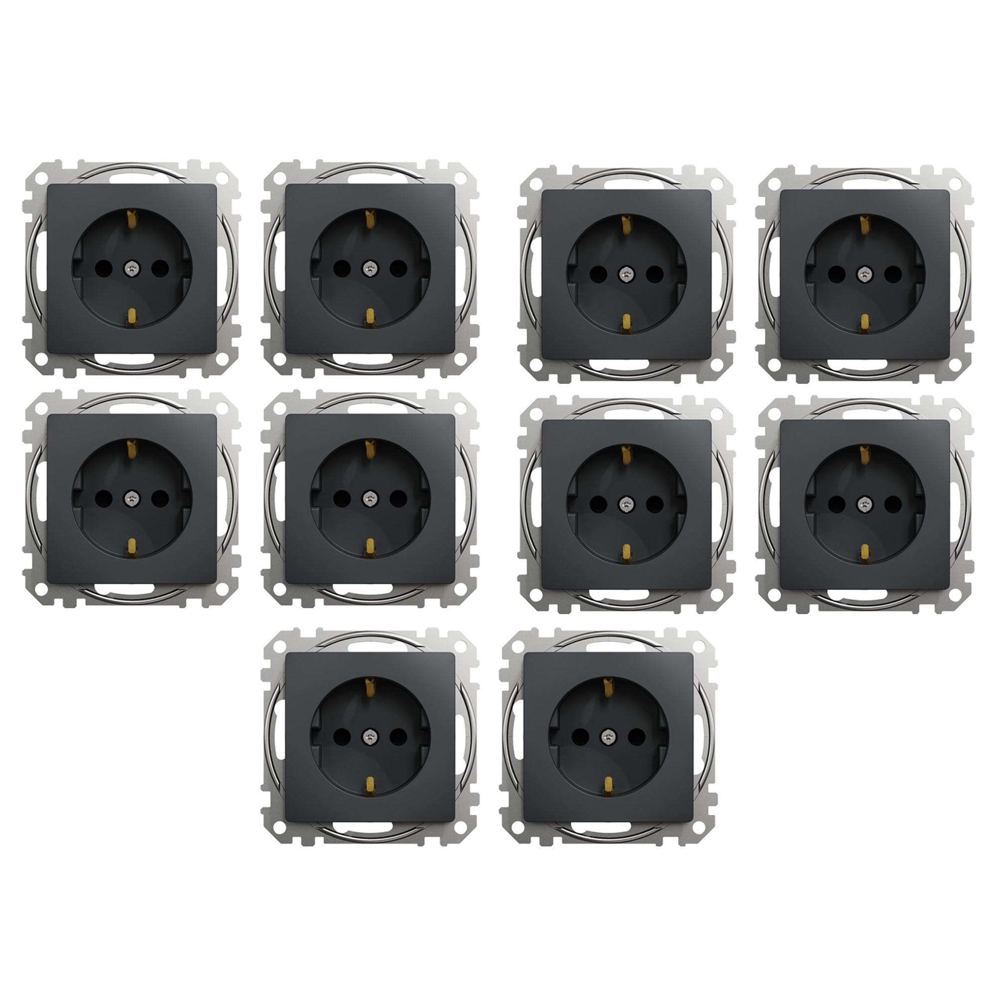 Комплект розеток з заземленням з захисними шторками 10 шт. (231445*10) Комплект розеток з заземленням з захисними шторками 10 шт. (231445*10)
