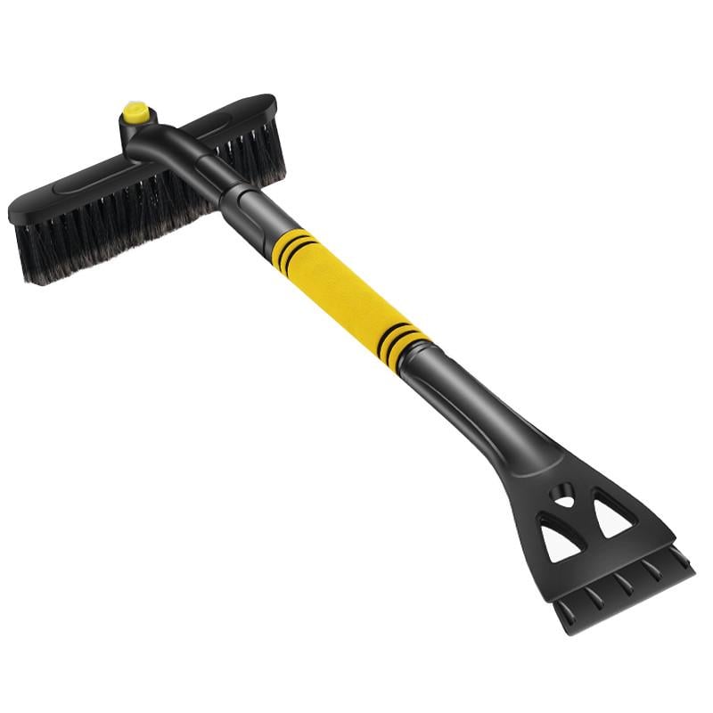 Щітка-шкребок Lesko 12821 для снігу і льоду телескопічна з головкою що обертається 64-77 см (24366338)