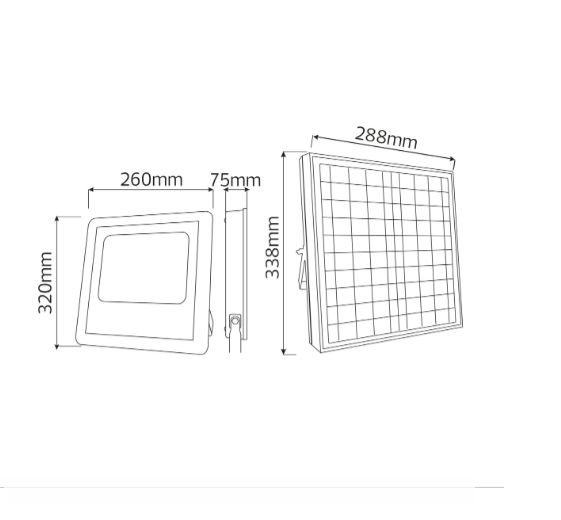Прожектор світлодіодний Horoz 6400K TIGER-100 із сонячною панеллю (26854570) - фото 3