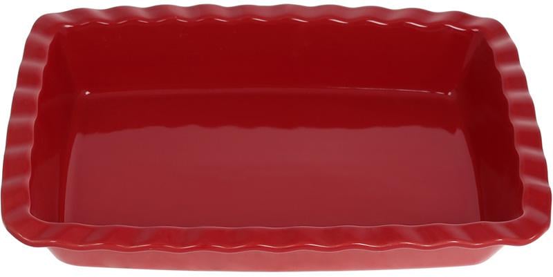 Форма для выпечки Augsburg Волна прямоугольная керамическая 33х22,7х6 см Красный (BD-319-353)