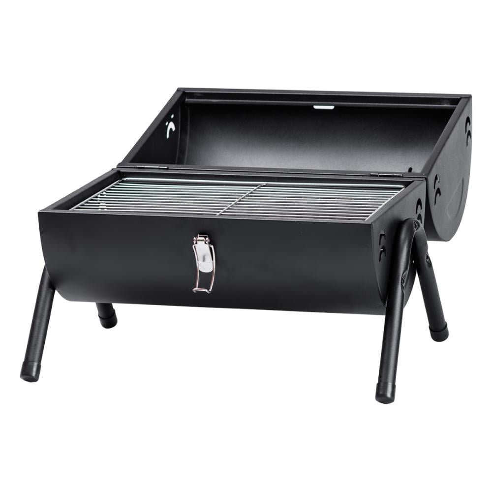 Мангал-гриль Бочка двосторонній з двома решітками Black (25105698) - фото 14
