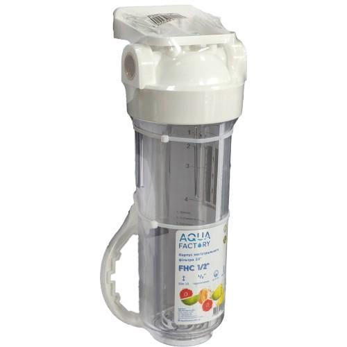 Фільтр магістральний Aqua Factory SlimLine 10" без картриджа 1/2" FHV-1/2