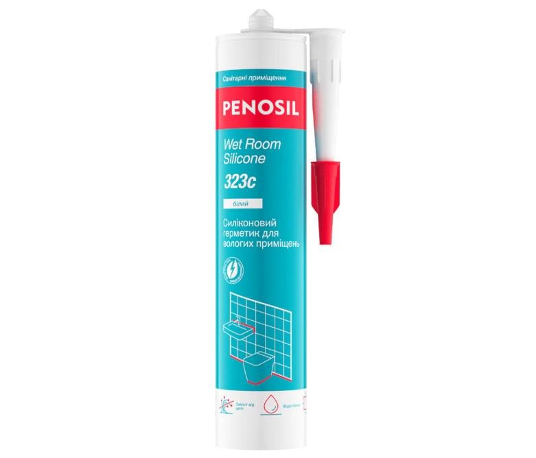 Герметик cиліконовий для вологих приміщень Penosil Wet Room Silicone 323/323c 280 мл Білий (23650) - фото 1 Герметик cиліконовий для вологих приміщень Penosil Wet Room Silicone 323/323c 280 мл Білий (23650) - фото 1