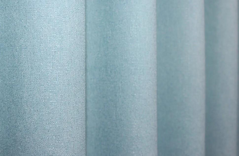 Ткань для штор лен/блекаут/рогожка Голубой (774ш)