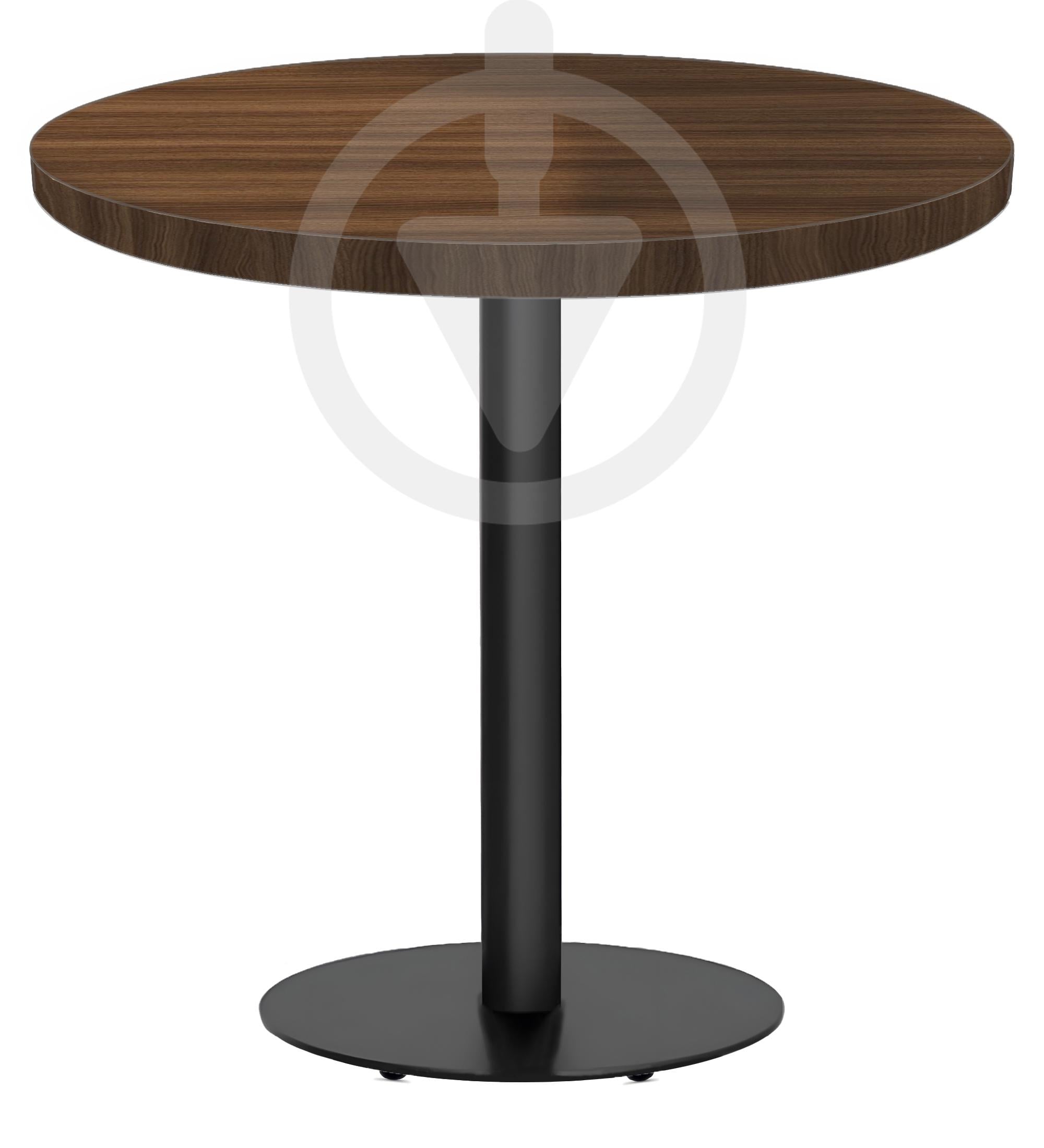 Стол кухонный круглый MebliRoMax Round 70 см Loft Орех Франклин/Черный