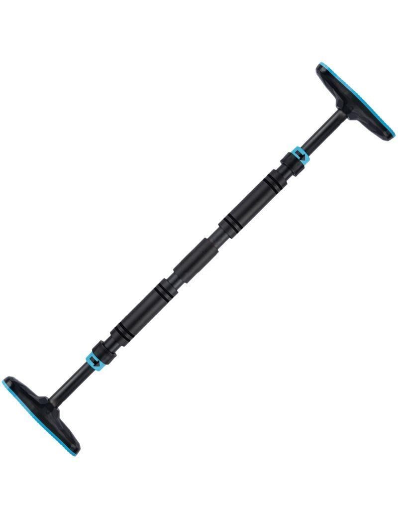 Турник распорный раздвижной стальной от 63 до 100 см в дверной проем/мягкие пенные ручки/силиконовые упоры