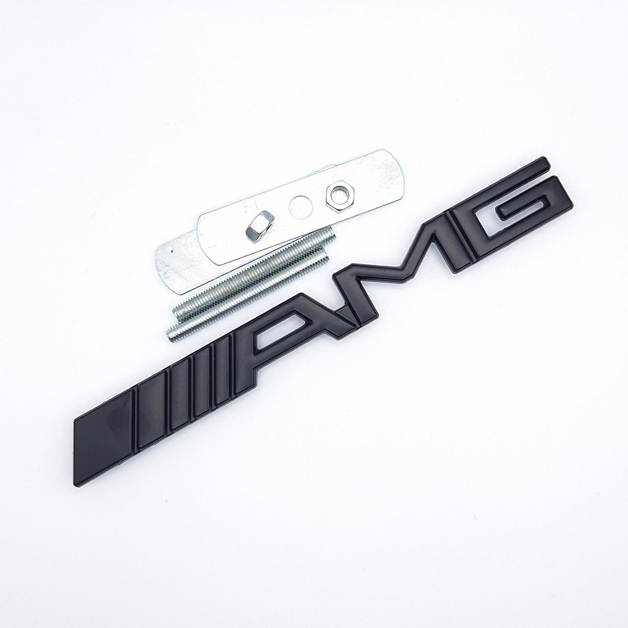Емблема AMG на решітку Mercedes Benz метал Чорний матовий (2014217680)