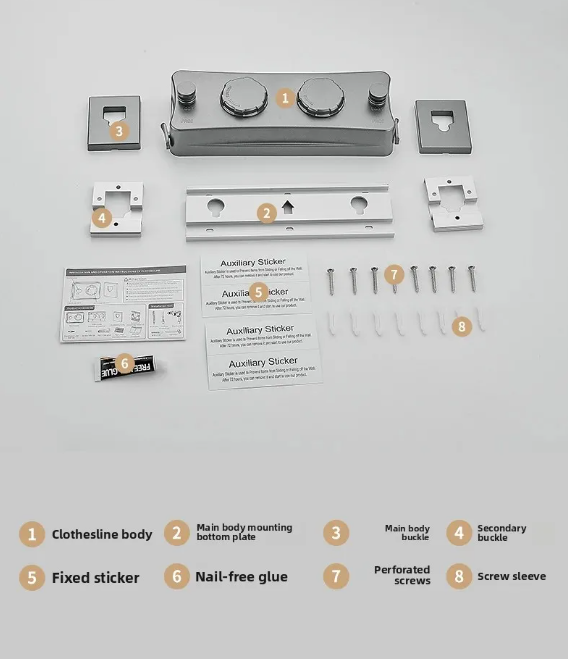 Сушарка для білизни настінна подвійна з фіксатором 5 м White (AC2505D4) - фото 10 Сушарка для білизни настінна подвійна з фіксатором 5 м White (AC2505D4) - фото 10