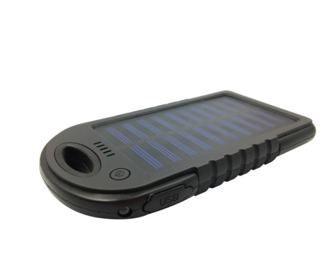 Повербанк с фонариком и солнечной панелью Solar 30000 mAh Black (1184)