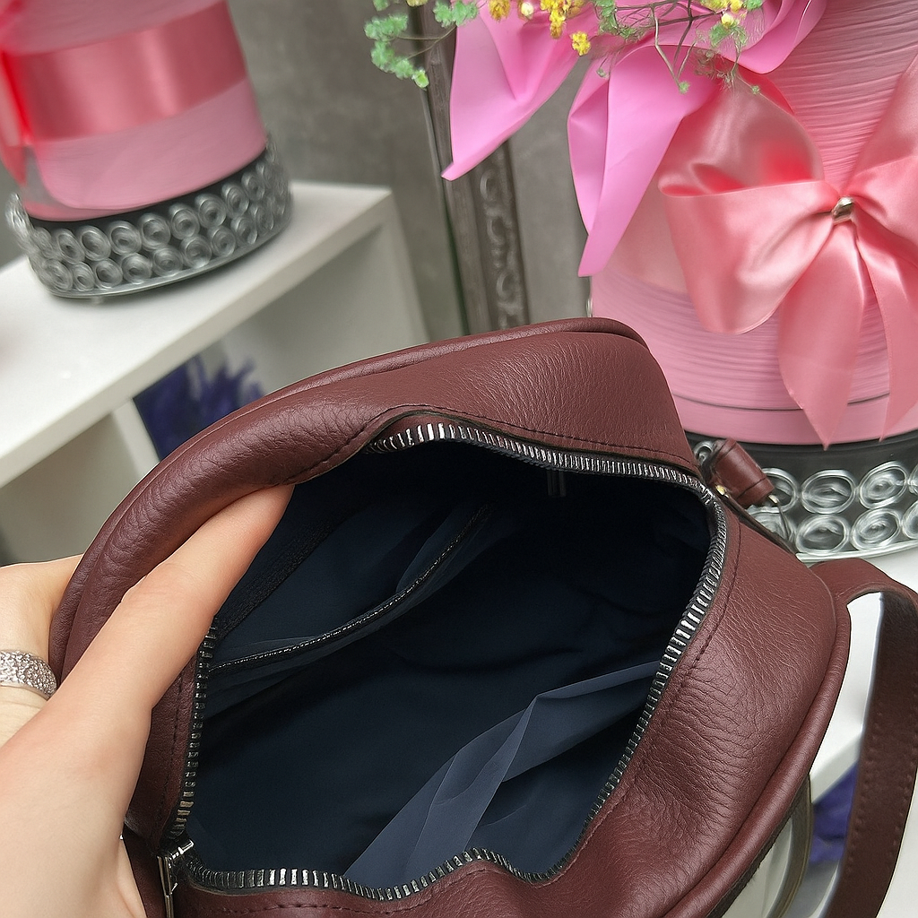 Сумка клатч жіноча через плече замшева крос боді містка з плечевим ременем Темна пудра - фото 4