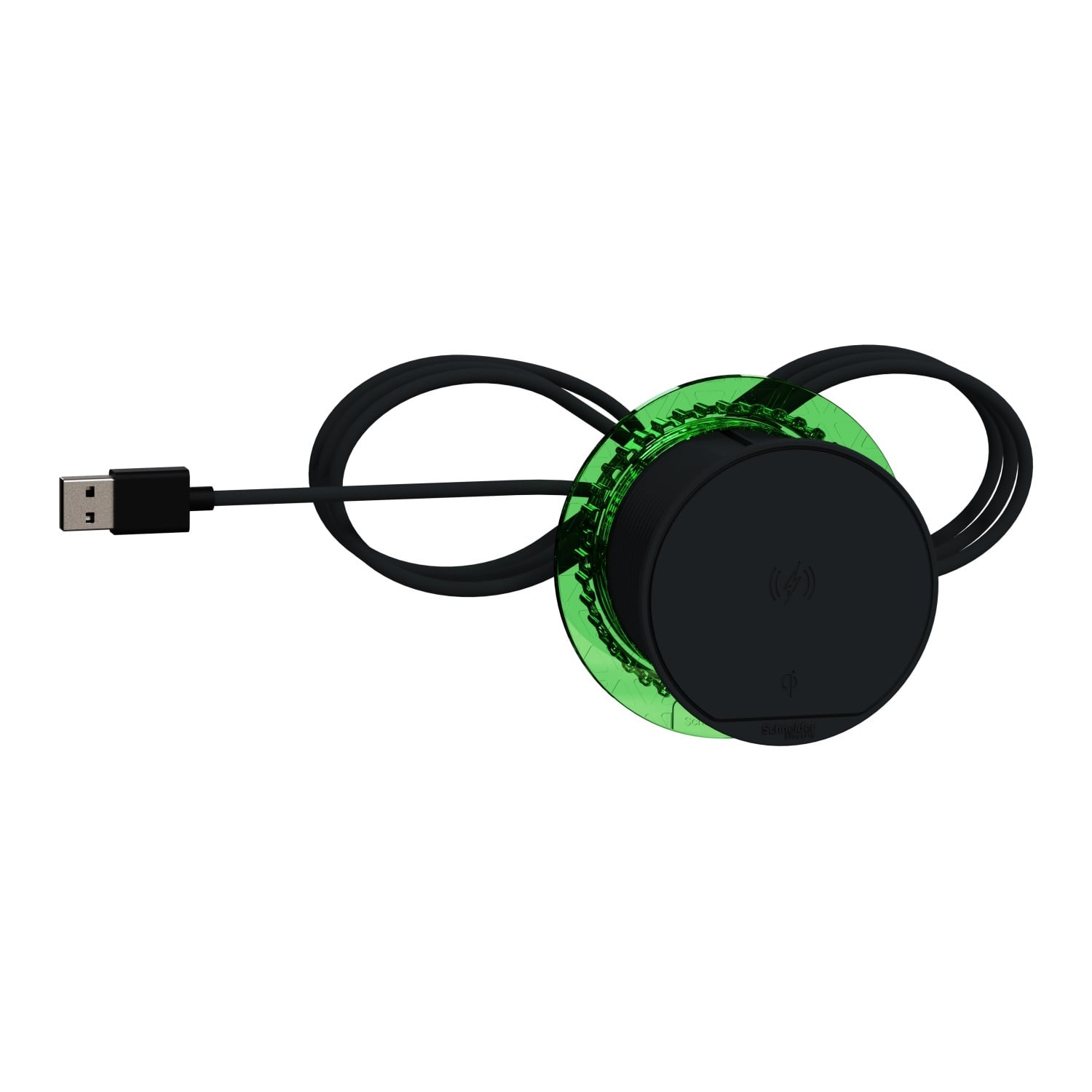Блок настільний USB Schneider Electric Unica system+ бездротовий зарядний пристрій Антрацит (INS44010)