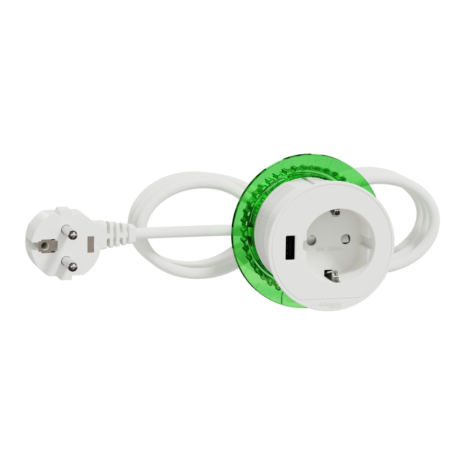 Блок розетковий настільний USB Schneider Electric Unica system+ та USB тип А Білий (INS44004)