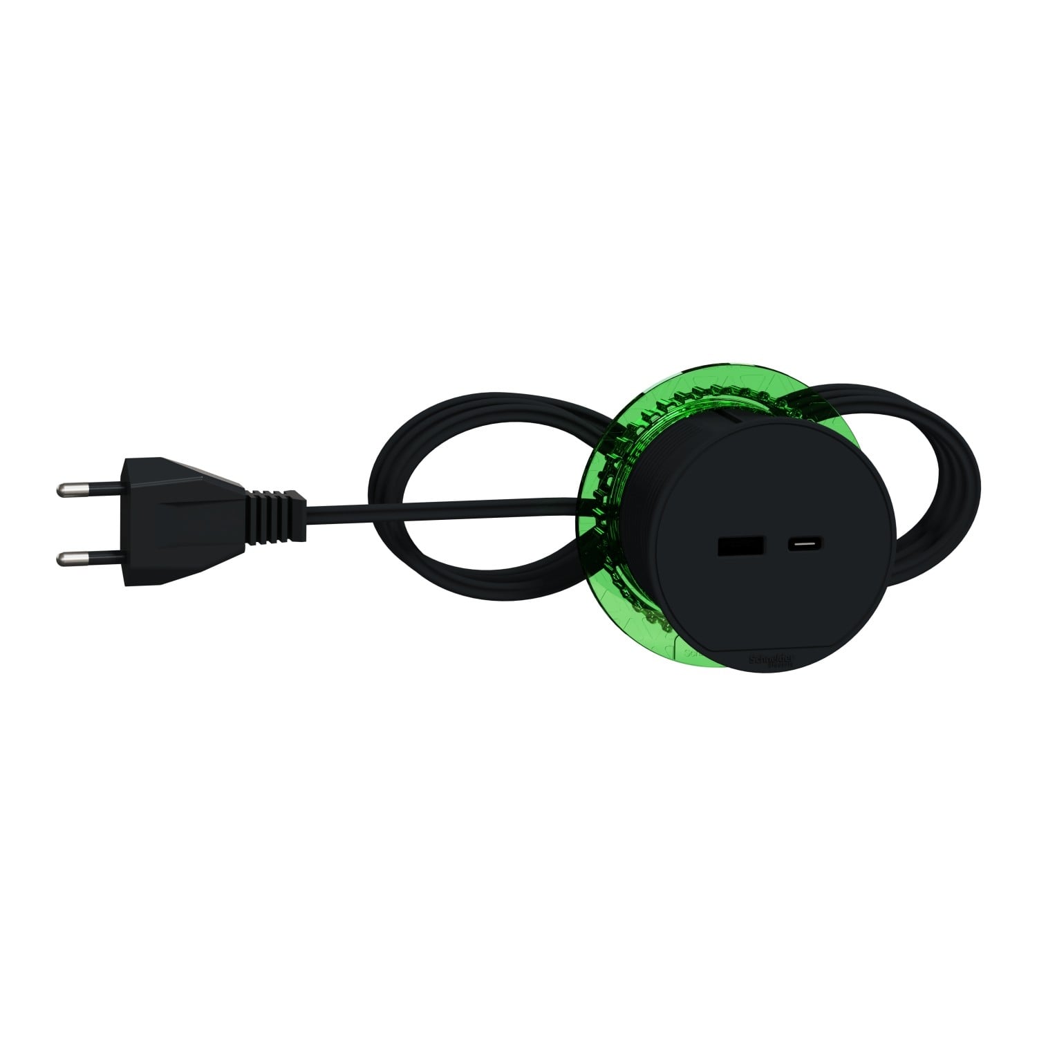 Блок розетковий настільний USB Schneider Electric Unica system+ тип А + тип С Антрацит (INS44009)