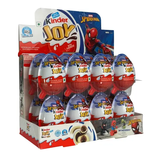Блок шоколадных яиц Kinder Joy Spider-Man 2026 г. 16 шт. х 20 г (38826930)