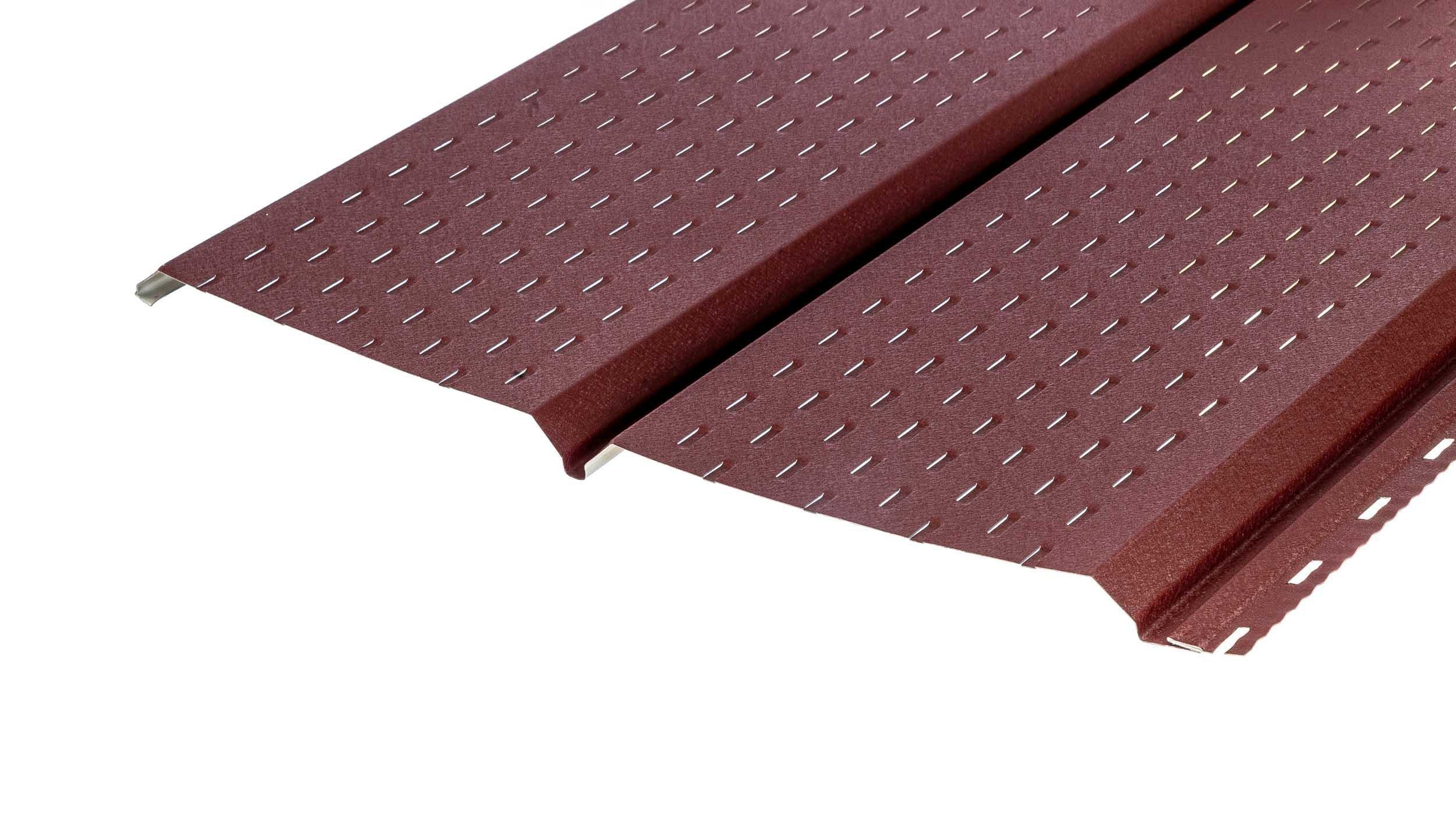 Софіт металевий 370х1000 мм Матовий RAL 3005 Вишневий (me-23585/13)