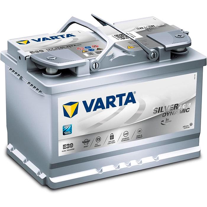 Аккумулятор автомобильный Varta Silver Dynamic AGM E39 6СТ-70Ah АзЕ 760A EN (570901076)