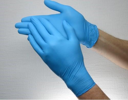 Перчатки нитриловые нестерильные SafeTouch Advanced Slim M 1 пара Blue