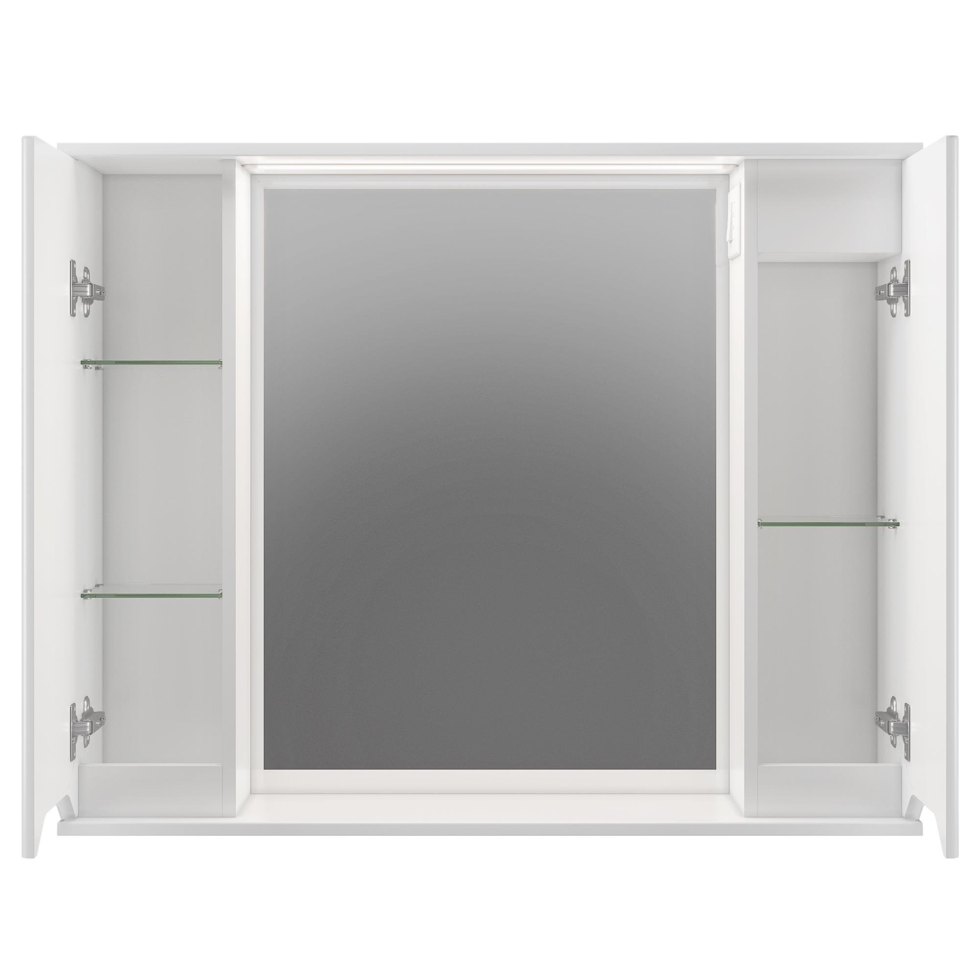 Шкаф настенный ВанЛанд Prime Prmc-100 с зеркалом и LED подсветкой (00086VAN) - фото 2