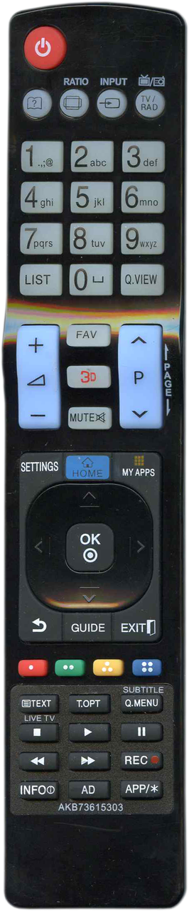 Пульт для телевизора LG AKB73615303 (09167)
