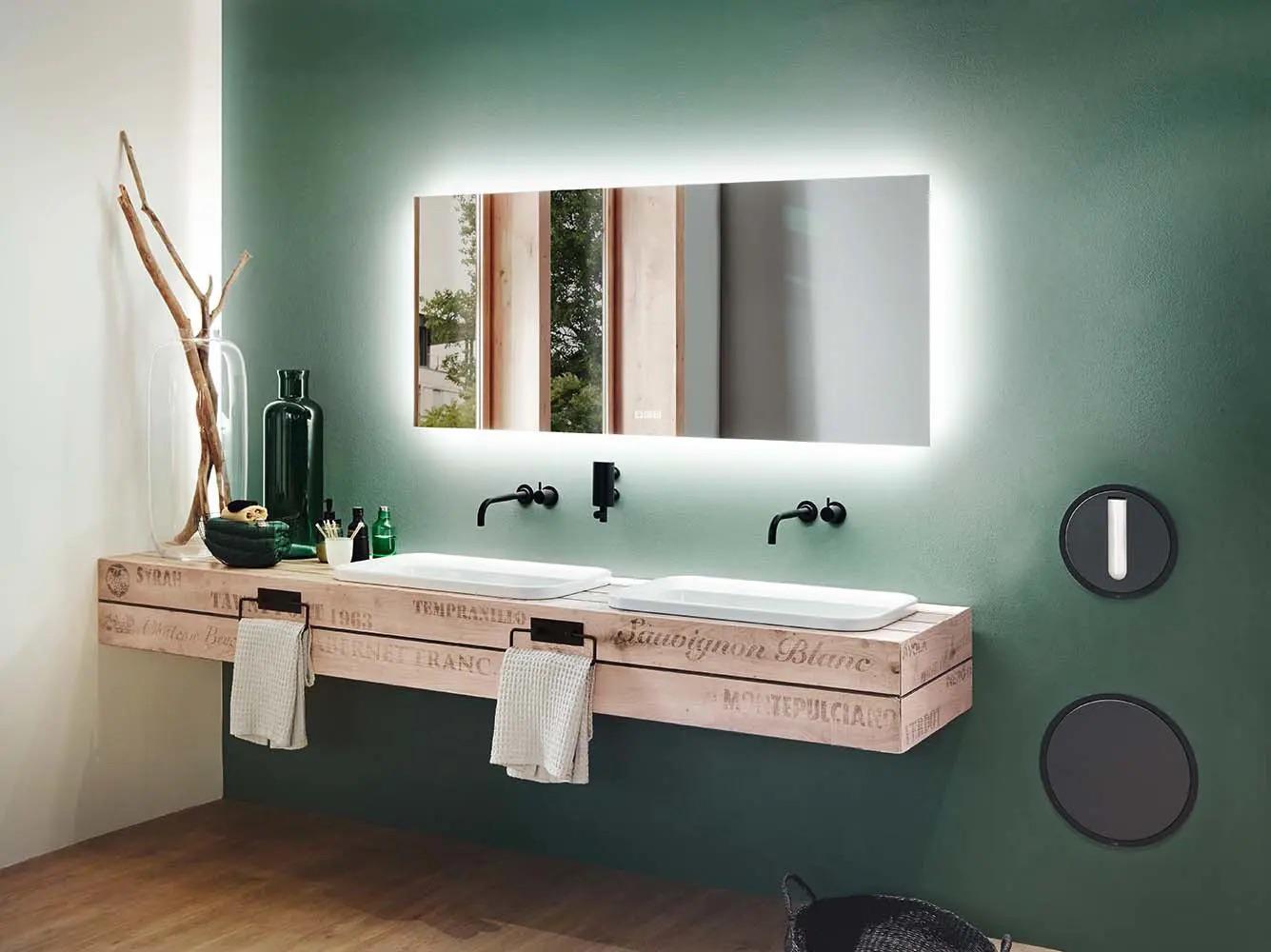 Зеркало Dim Dzerkal CRESI с LED-подсветкой/Bluetooth/сенсорным управлением/подогревом 50х70 см (11459)