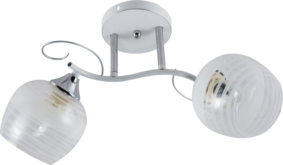 Люстра потолочная Light House SRS-20732/2 плафон белый/прозрачный Белый/Хром Люстра потолочная Light House SRS-20732/2 плафон белый/прозрачный Белый/Хром