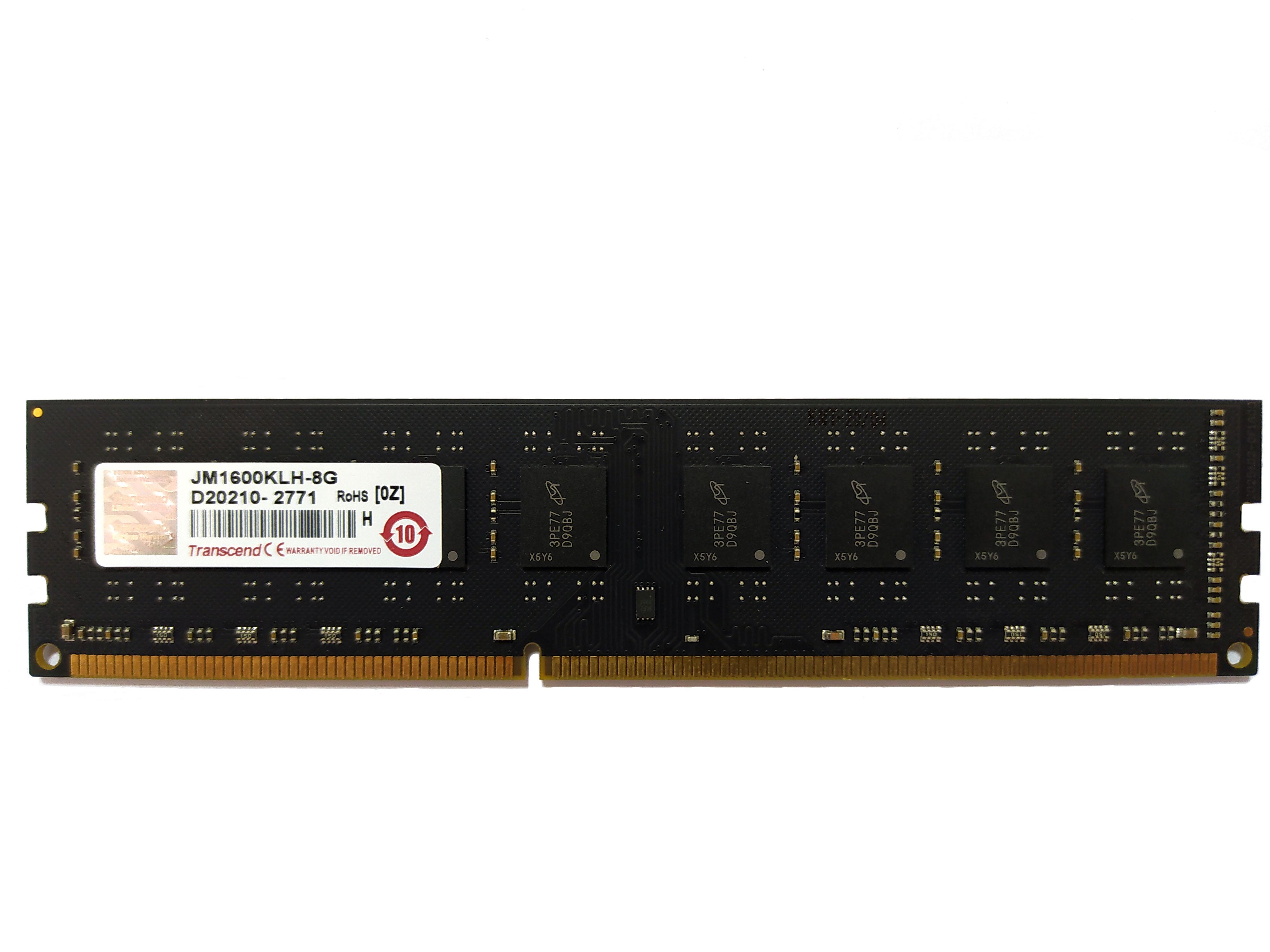 Оперативна пам'ять Transcend JetRam DDR3-1600 8192 Мб PC3-12800 (JM1600KLH-8G)