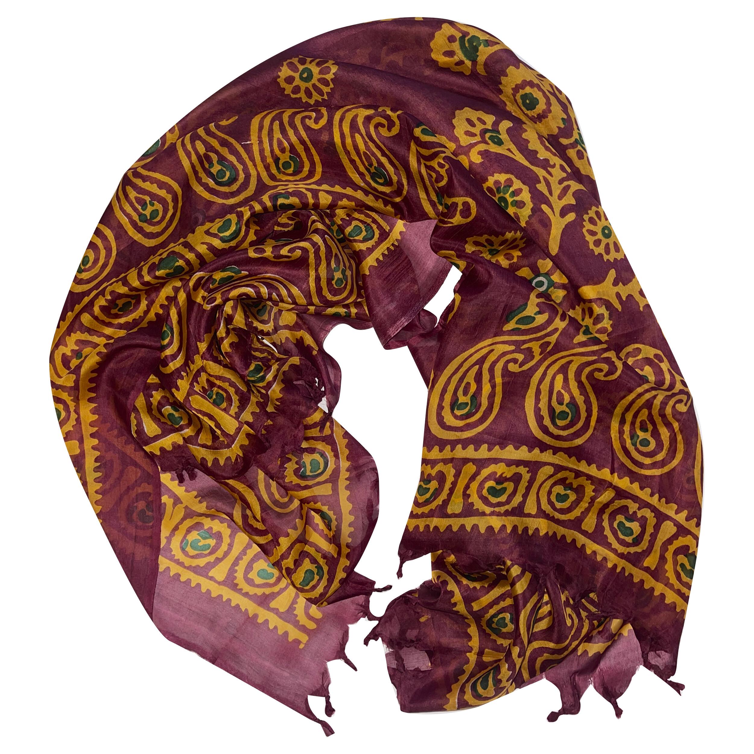 Платок шелковый Silk Route 140х140 см Бордовый (1816) Платок шелковый Silk Route 140х140 см Бордовый (1816)