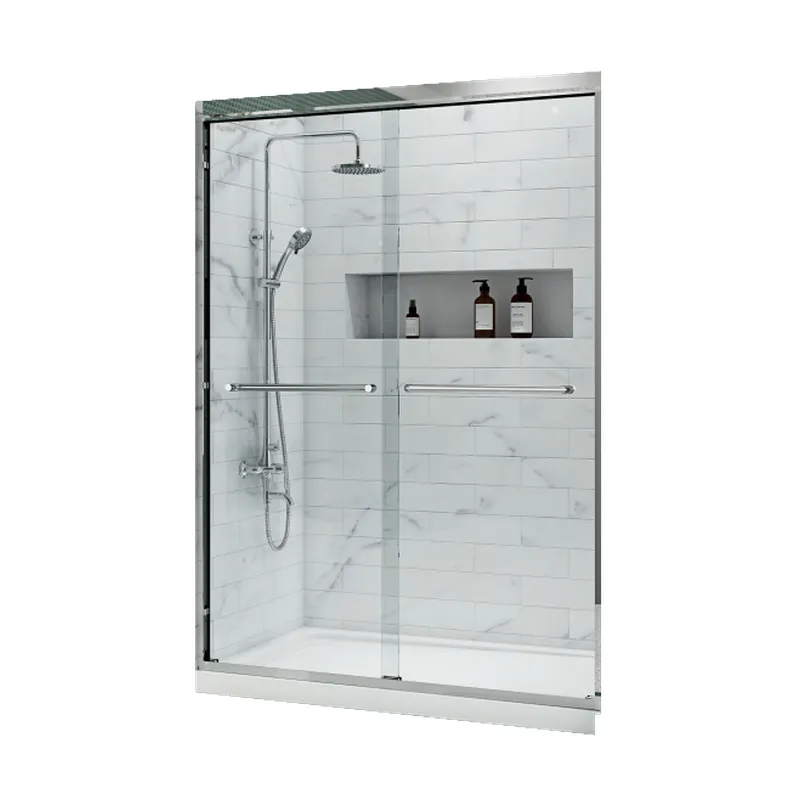 Дверь в нишу KOER SR SD03-140x200-TR-01 прозрачное стекло Easy Clean 8 мм Хром (KR5385)