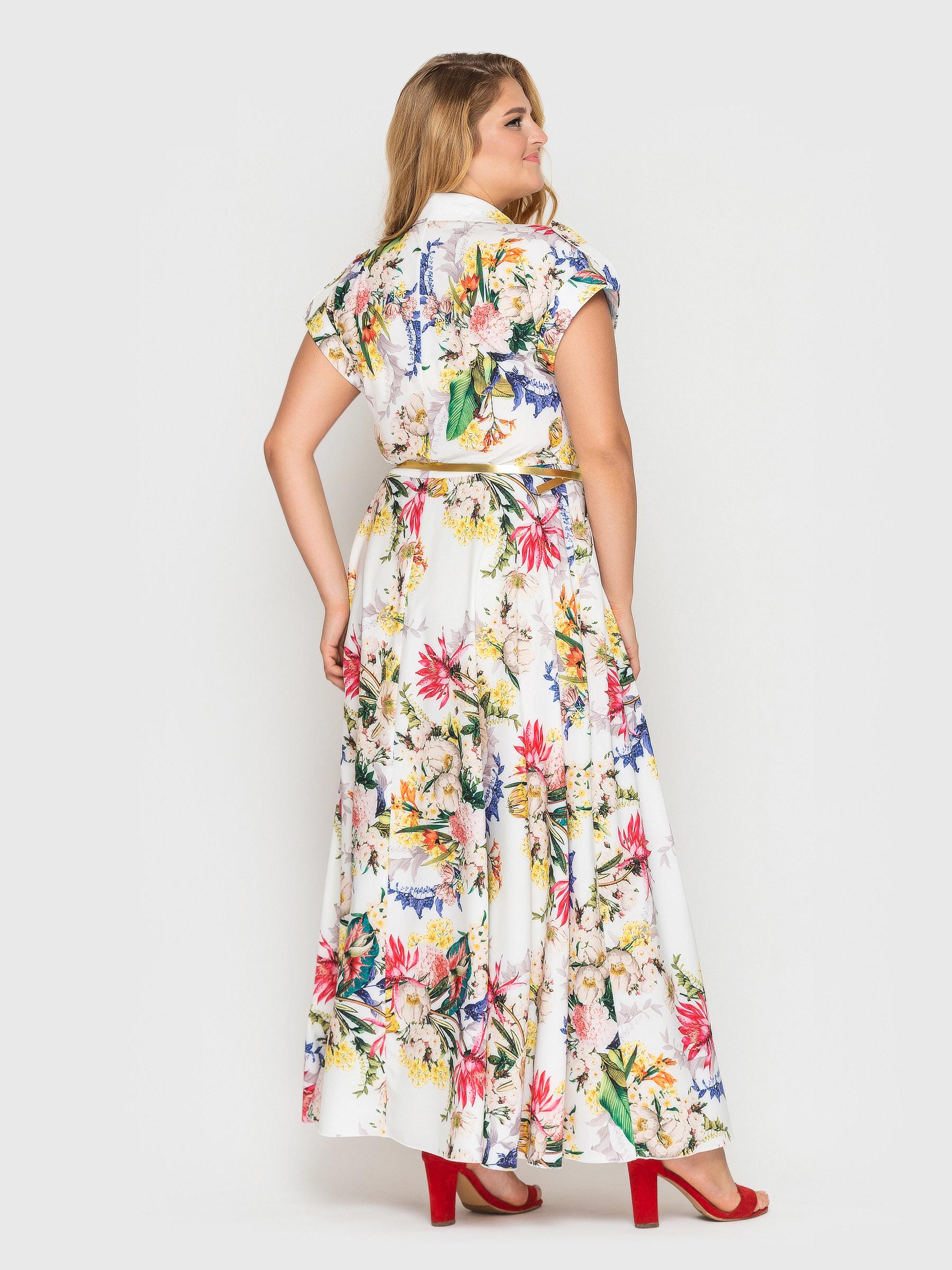 Платье VLAVI Алена гортензия р. 52 Белый (114302-52) - фото 3 Платье VLAVI Алена гортензия р. 52 Белый (114302-52) - фото 3