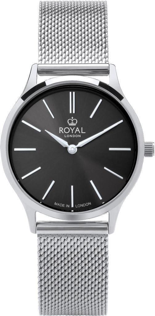 Наручные часы женские ROYAL LONDON 21488-05 со стальным корпусом WR 50 м Черный (3145400425)