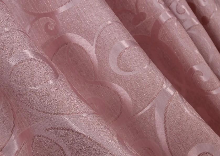 Штори у вітальню/спальню з жаккарду 1,5х2,7 м 2 шт. Рожевий (1454ш) - фото 4 Штори у вітальню/спальню з жаккарду 1,5х2,7 м 2 шт. Рожевий (1454ш) - фото 4