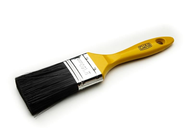 Кисть флейцевая Сила черный искусственный ворс 2'' (30053)