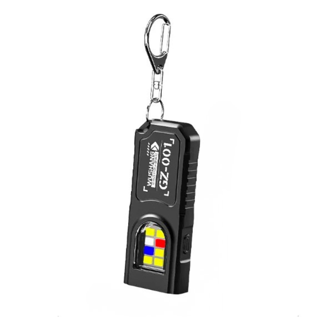 Фонарик брелок аккумуляторный COB + LED кемпинговый диодами 6,8х2,8х1,7 см Type-C Черный (AN00994)