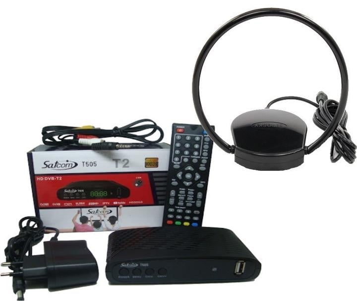 Тюнер SatCom T505 T2 Internet/антенна Eurosky ES 008 ОMEGA с усилителем 5В