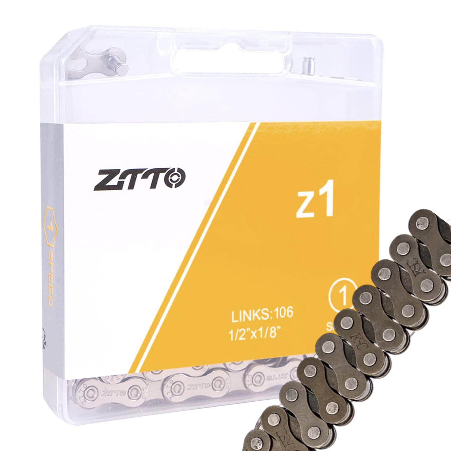 Велосипедная цепь односкоростная ZTTO Single Speed Chain/106 звеньев Темно-серый (ZTT-SS-6149)