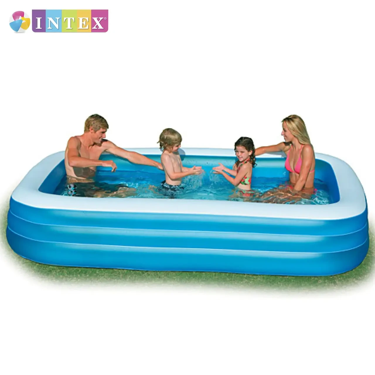Басейн дитячий Intex надувний вініловий прямокутний Блакитний (14967584) - фото 5 Басейн дитячий Intex надувний вініловий прямокутний Блакитний (14967584) - фото 5