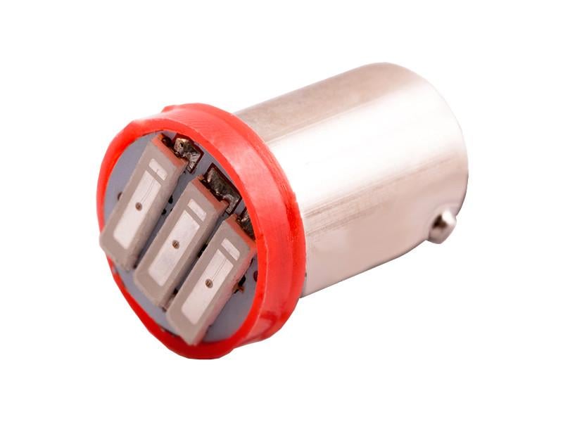 Автолампа світлодіодна BA9S T4W 12 В SMD7020-3led Червоний (1458)