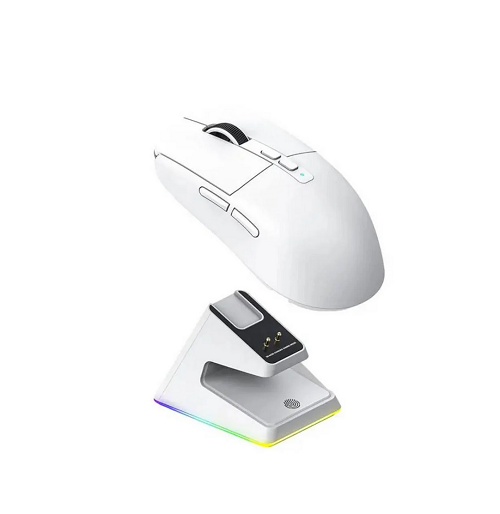 Мышка компьютерная Attack Shark X6 PAW3395 Bluetooth із зарядною базою Білий