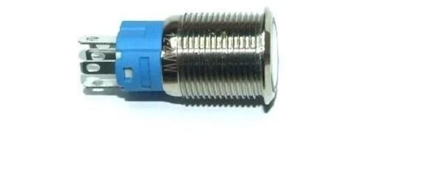 Кнопка фіксована 12-24В Зелений LED 5pin 16K-P11DZ 16 мм