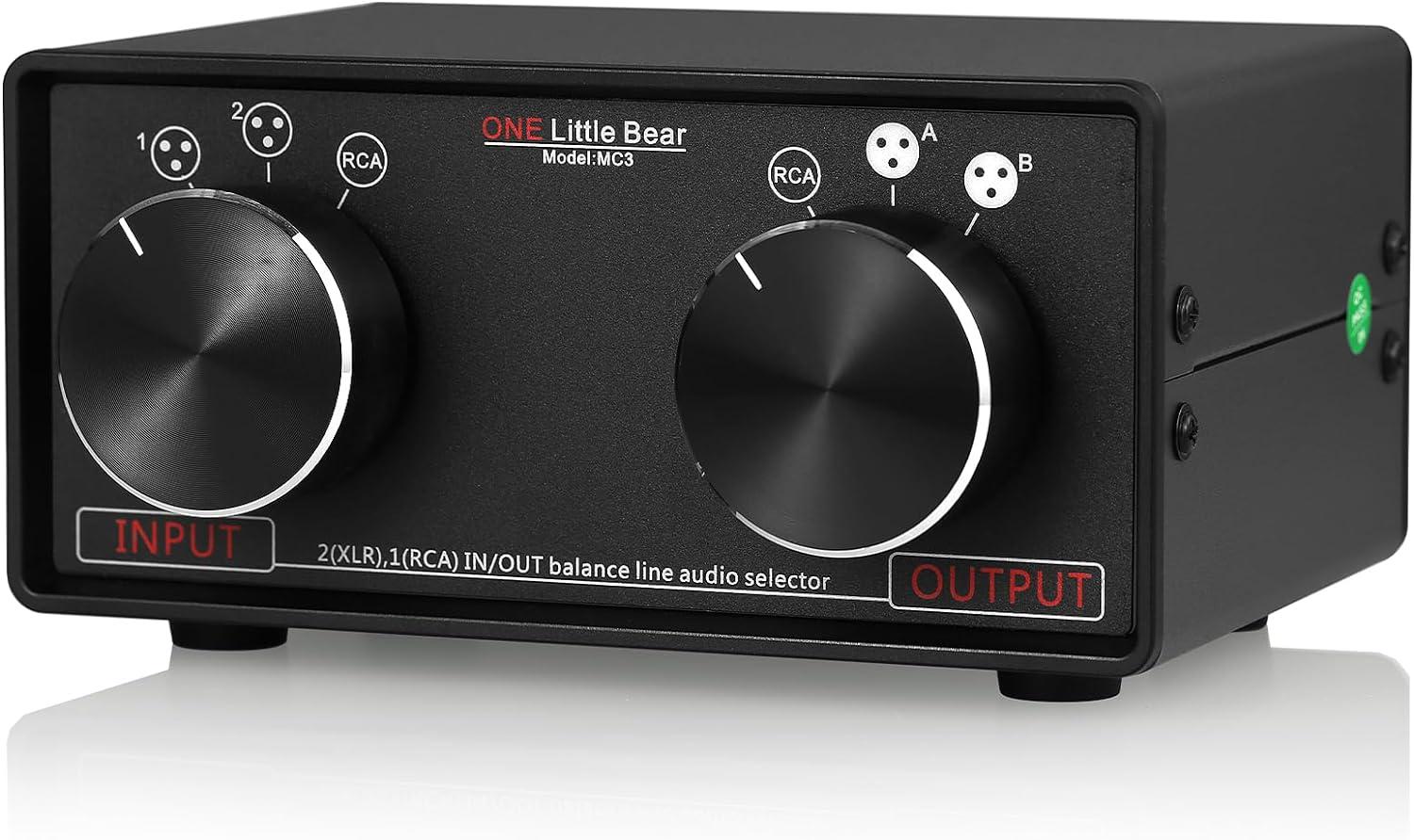 Стереоконвертер Nobsound MC3 Little Bear 3 In/3 Out для RCA Audio Switch Black (52444)