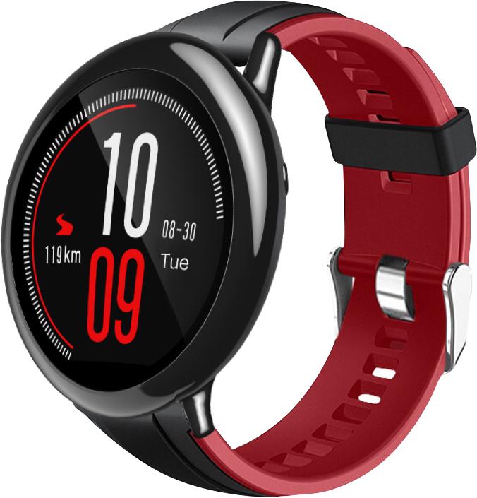 Ремешок Coholl для Amazfit Pace 22 мм Black/Red (16279)