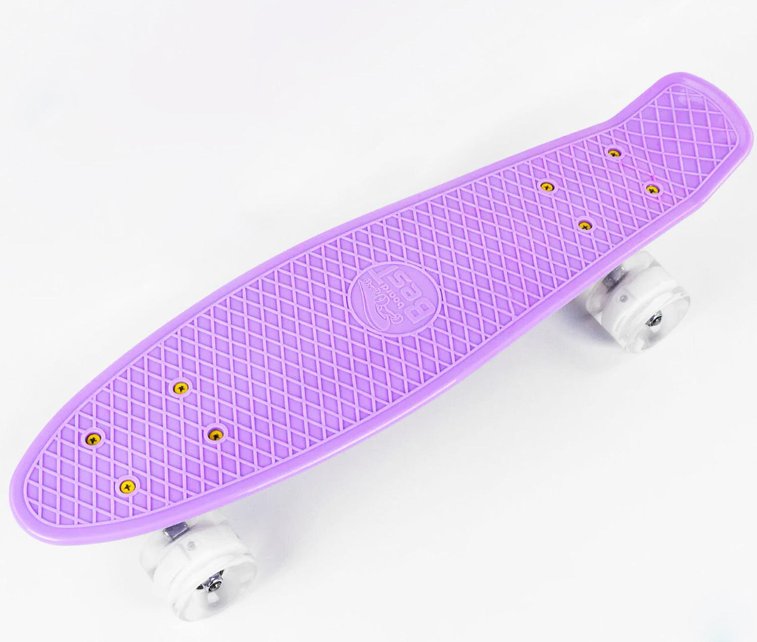 Пенниборд Best Board с PU колёсами светящимися Violet (99620)