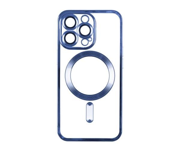 Чехол накладка TPU Metallic Full Camera with Magsafe для Apple iPhone 14 Pro Blue