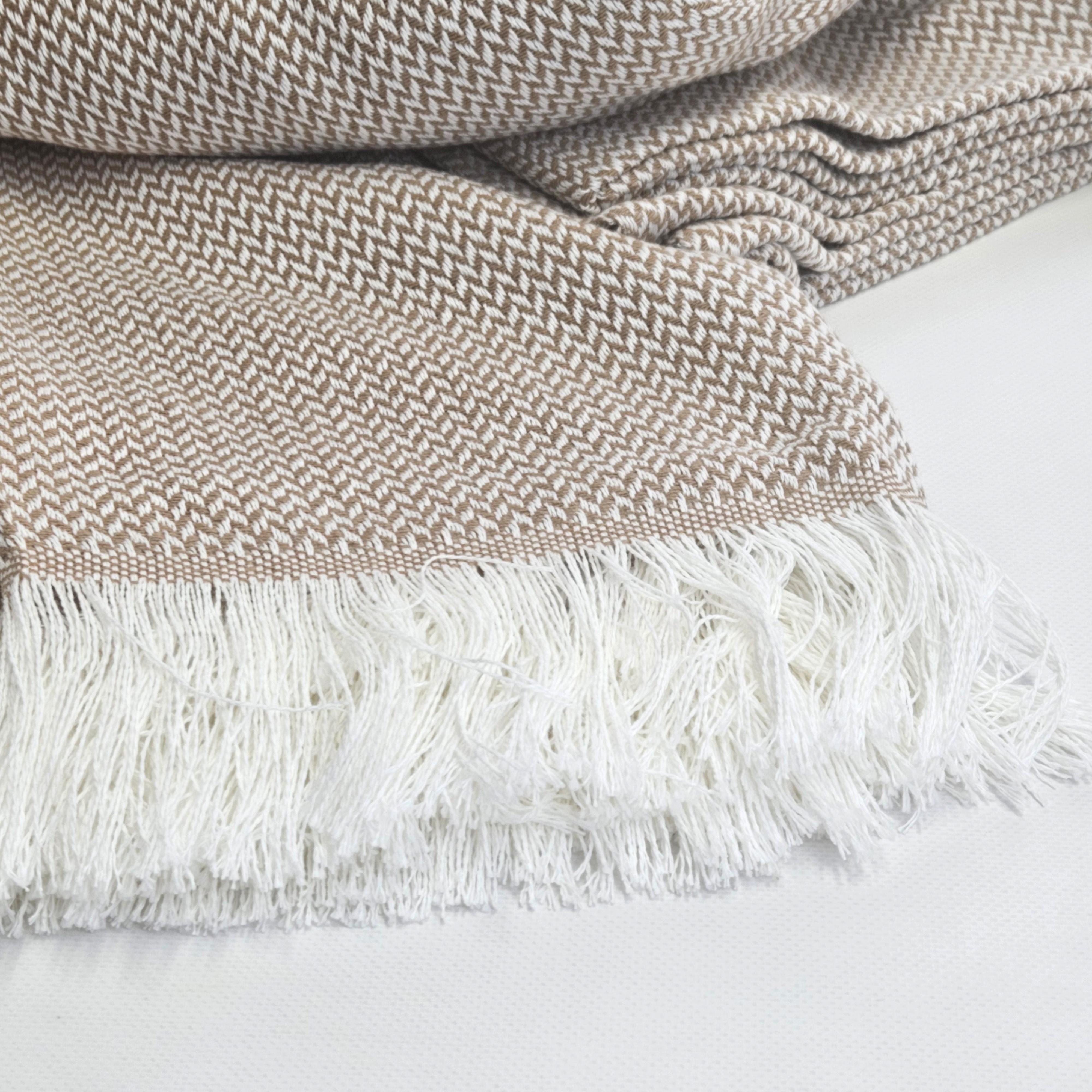 Плед пике Елка 220x230 см Коричневый (32614442)