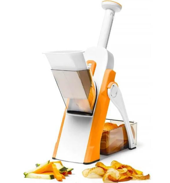 Мультислайсер ручной для овощей и фруктов Brava Spring Slicer 3 лезвия (2104618551) Мультислайсер ручной для овощей и фруктов Brava Spring Slicer 3 лезвия (2104618551)