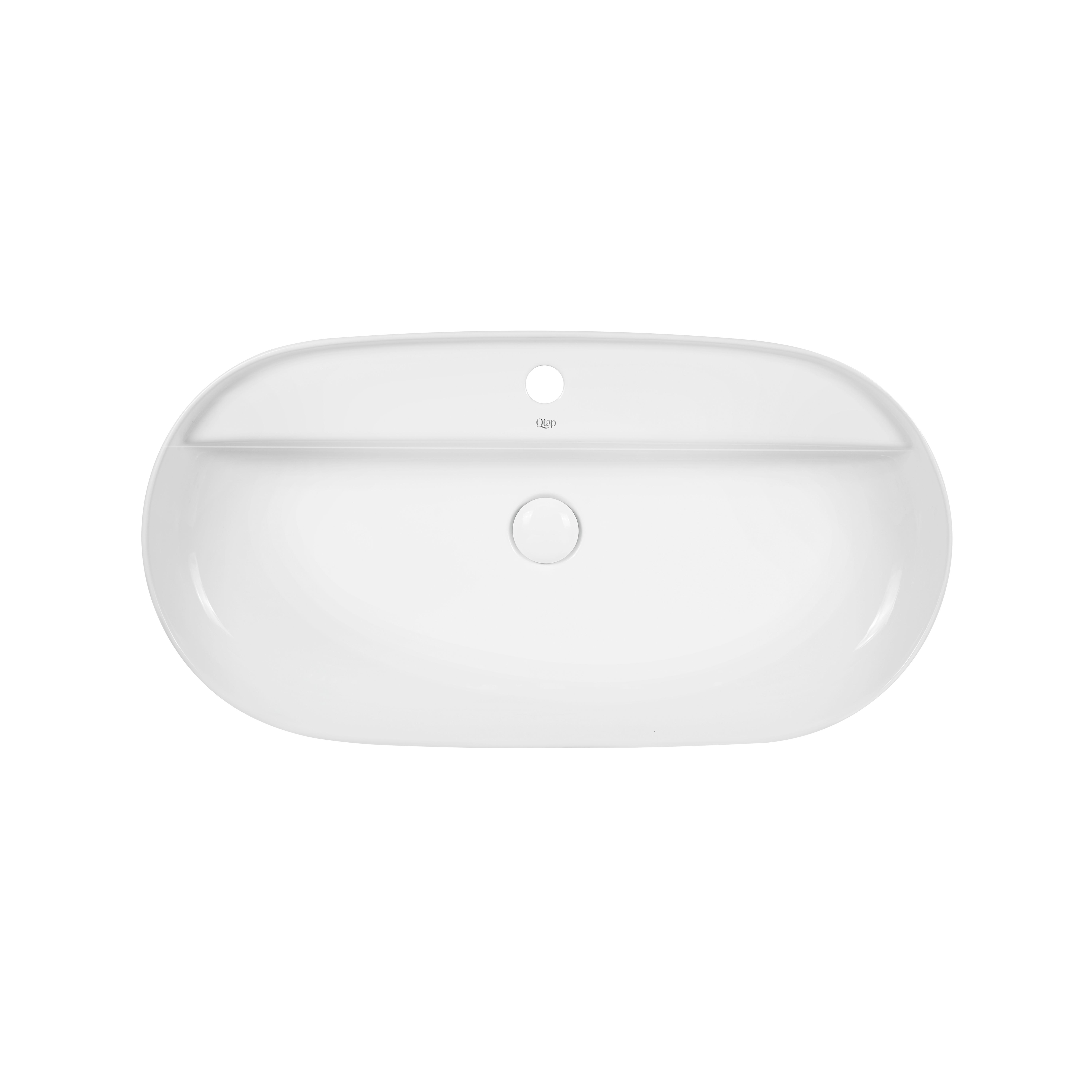 Раковина-чаша Qtap Scorpio с донным клапаном 815х410х135 мм White (QT142203PW)