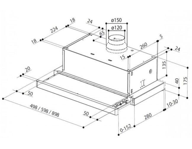 Вытяжка плоская Faber Flexa Ng Hip Bk A50 140 Вт 420 м³/ч Черный (616358) - фото 5